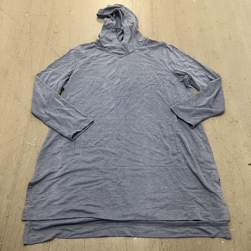 Casual Blue Hoodie Dress